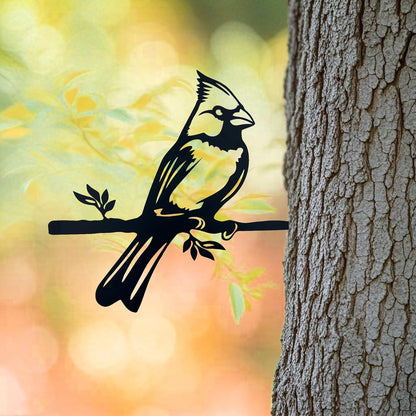 Memorial Cardinal Bird Garden Statue, Metal Birds Yard DéCor, Outdoor Bird DéCor, for Backyards