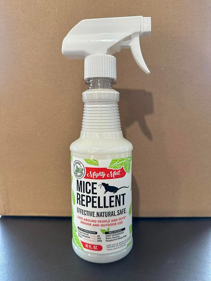 Mighty Mint Peppermint Oil Mouse Repellent Spray – Natural Indoor & Outdoor Control for Mice and