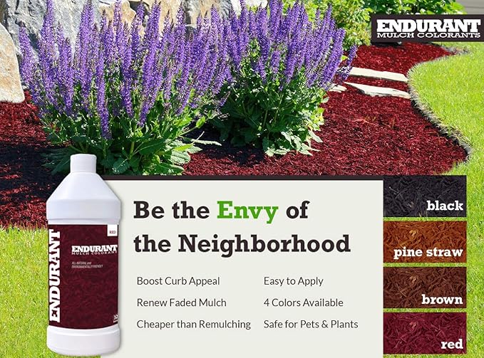 Mulch Dye Concentrate Color Renewal – Mulch Paint Revitalizes Approximately 1,000 Sq Ft of Faded