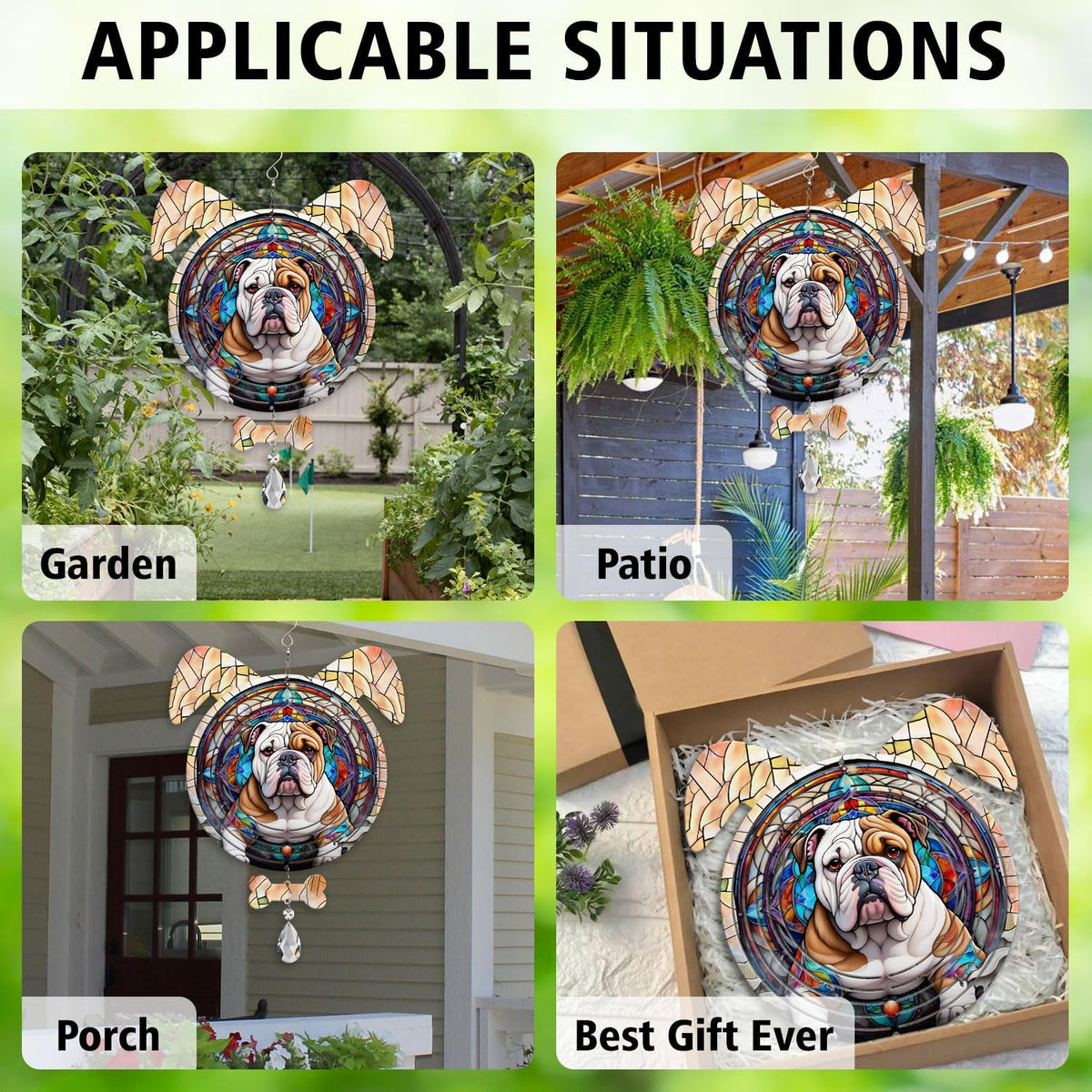 Norwegian Elkhound Dog Ears Wind Spinner, Norwegian Elkhound Wind Spinner Hanging for Yard and
