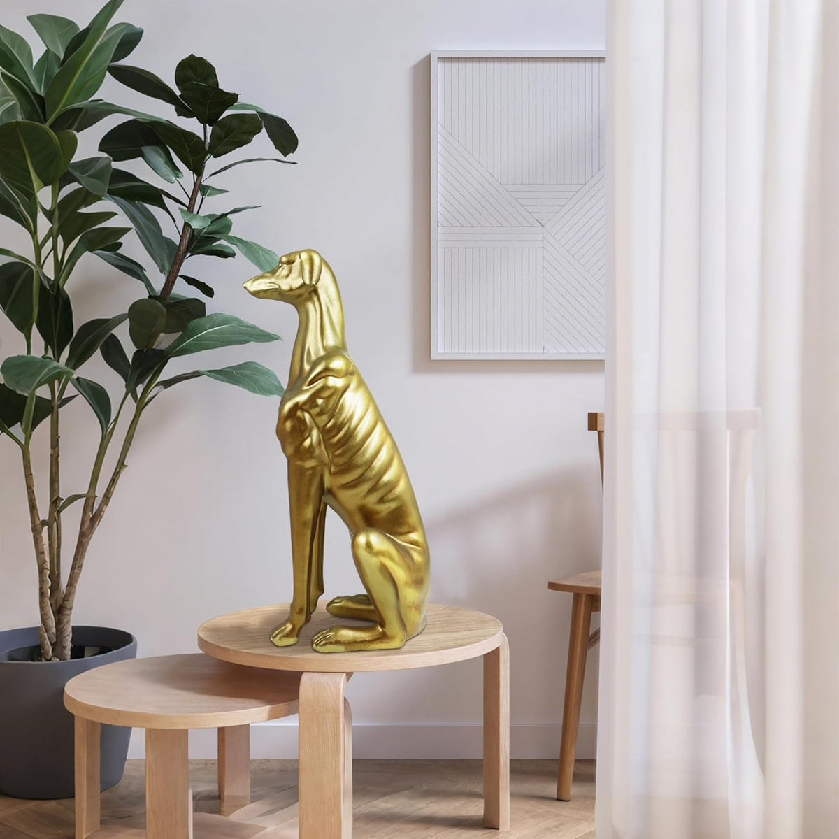 Exquisite Greyhound Sculpture, Unique Resin Dog Statue for Home Decor, Coffee Table, Entryway