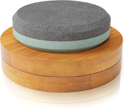 Sharp Pebble Puck/Disk - Axe/Hatchet Large Sharpening Stone- Whetstone Blade & Tool Sharpener- Dual