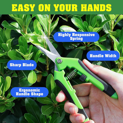 4 Pack Garden Shears, Stainless Steel Shears Gardening Tools, Scissors, Garden Clippers, Pruning