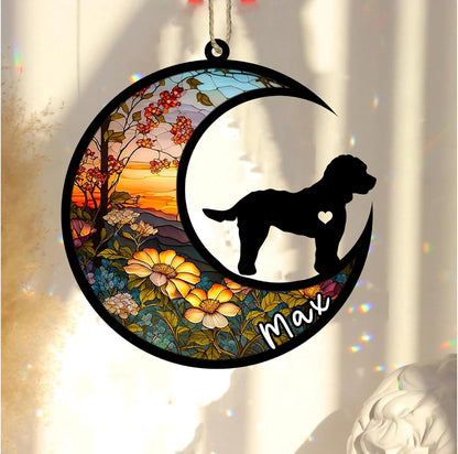 Personalized Dog Memorial, Custom Name Cockapoo Dog Christmas Ornament with Name, Custom Breeds