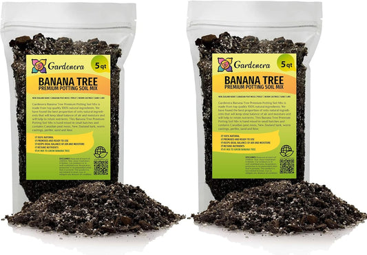 Gardenera Banana Tree Potting Soil - All-Natural Blend for Thriving Banana Trees - Promotes Deep