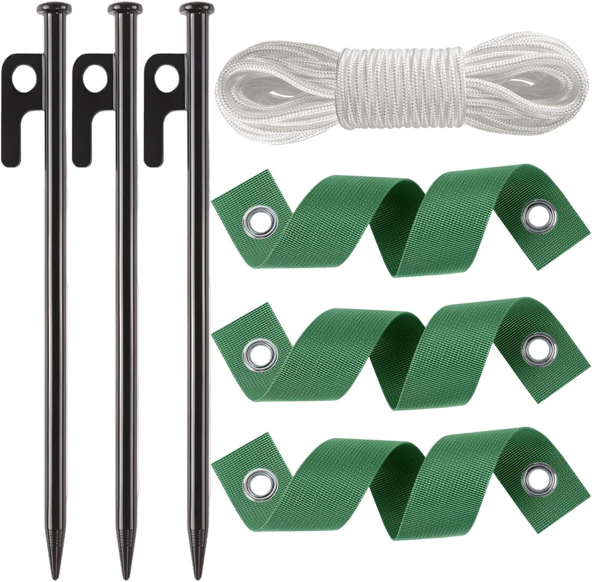 Heavy Duty Tree Stake Kits Steel Tree Stakes and Supports for Young Trees Against Bad Weather