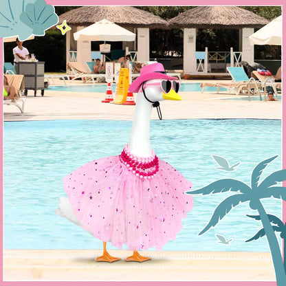 Princess Porch Goose Outfits Summer Goose Clothes, Cute Goose Outfit with Tutu Saree Goose Costume