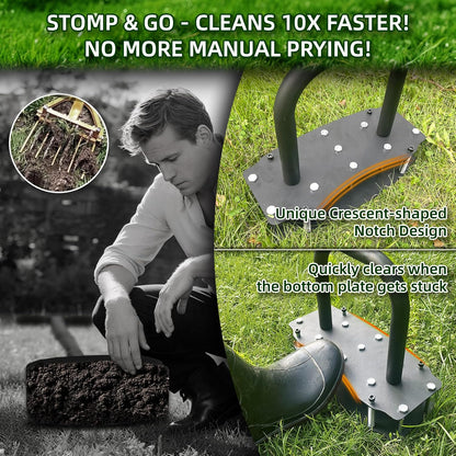 [Bolt-On Base] Lawn Aerator - Kick to Unclog Jammed Springs in 3 Secs! No Welding to Ever Break