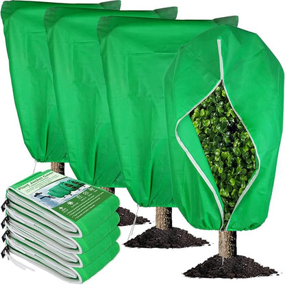 4 Pack Plant Covers Freeze Protection 31.5" x 47" - 2.2oz Trees Covers Frost Blanket Plant Frost