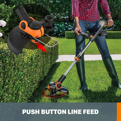Worx String Trimmer Cordless 3.0 20V PowerShare 12" Edger & Weed Trimmer (Battery and Charger Not