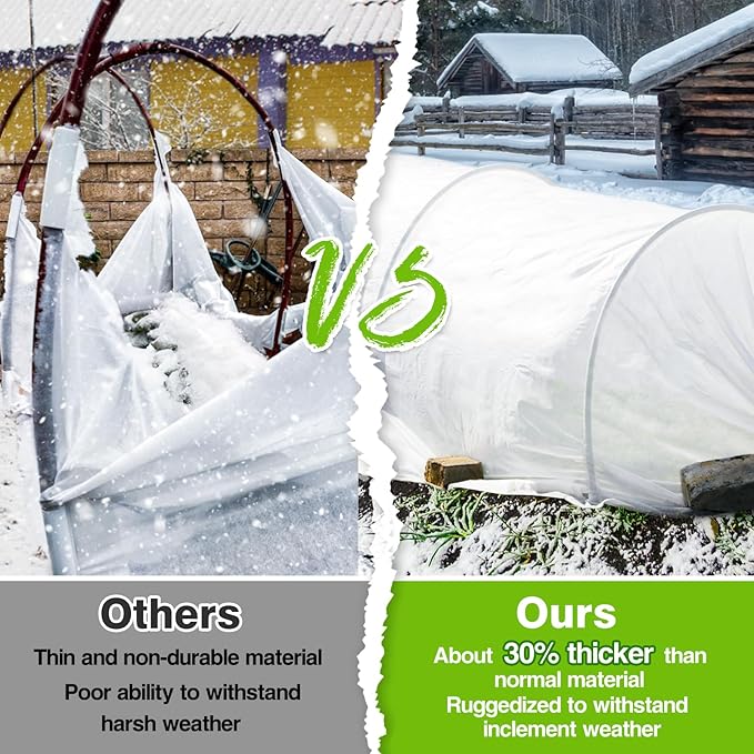 Alphatool Plant Covers Freeze Protection - 10 ft x 50 ft Frost Cloths Blankets for Outdoor Plants