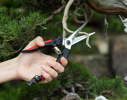 Kimura® 8" Pro Pruning Scissors, Premium Japanese SK5 Hi-Carbon Steel Blades, Non-Slip Vinyl Coated