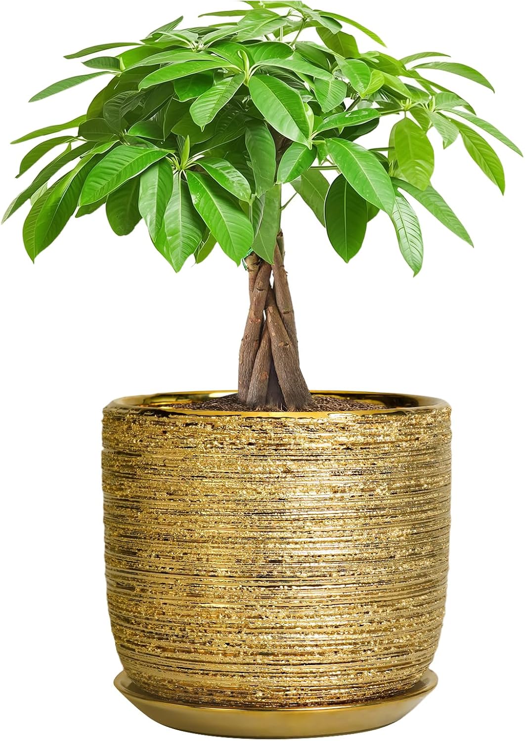 Ceramic Plant Pot 7 Inch - Ceramic Planter for Indoor Outdoor Plants, Round Modern Flower Pot with