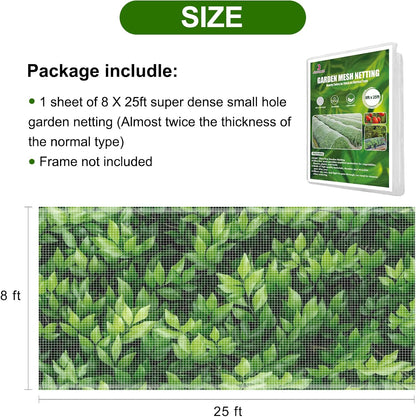 Garden Netting, Jevrench Durable Ultra Fine Garden Netting, Garden Plant Cover Row Cover Makes