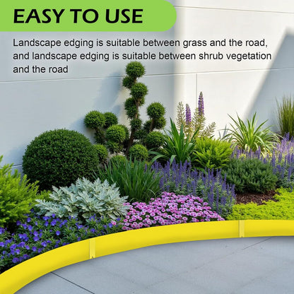 Landscape Edging Kit, Galvanized Steel Edging Landscape Lawn Edging Powder for Lawn Yard, Coated