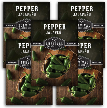 Jalapeño Pepper Seeds for Planting | Hot Heirloom Non-GMO Peppers for Pickling & Salsas – Survival