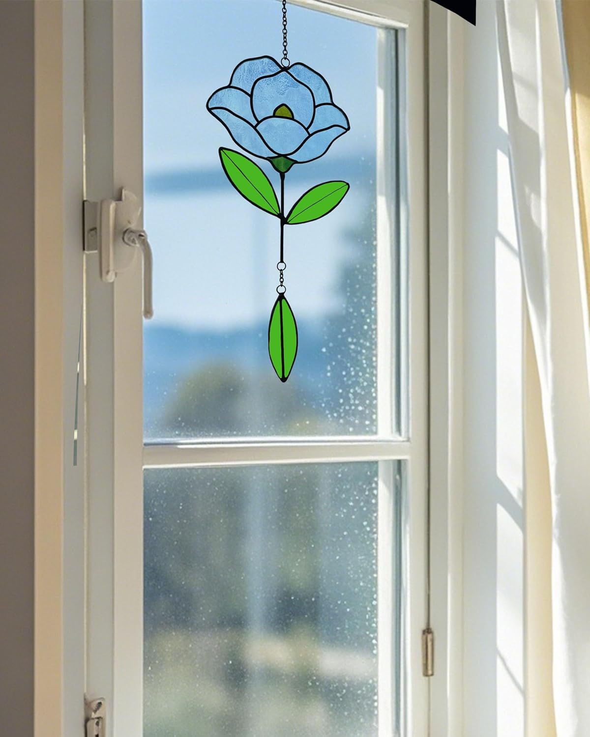 Flower Suncatchers, Stained Glass Window Hangings, Garden Suncatchers for Window and Wall Decor