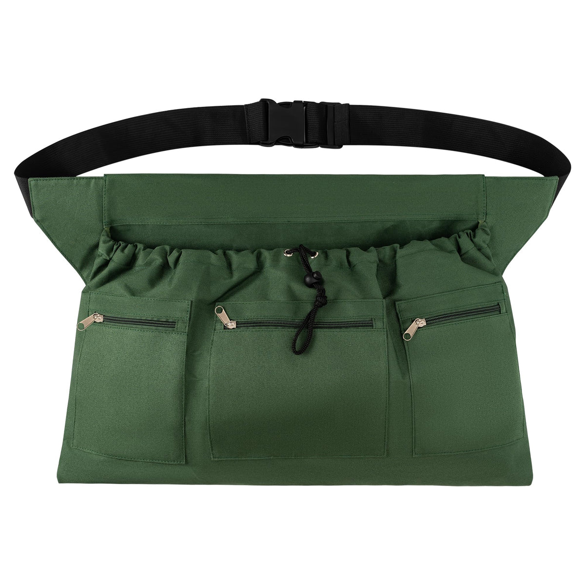 Gardening Apron, Garden Aprons with Pockets & Drawstring Bag, Waterproof 600D Fruit Storage Harvest