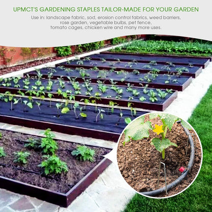 12 Inch Galvanized Garden Landscape Staples Stakes, 25 50 100 PCS Anti-Rust Garden Staples U-Shaped