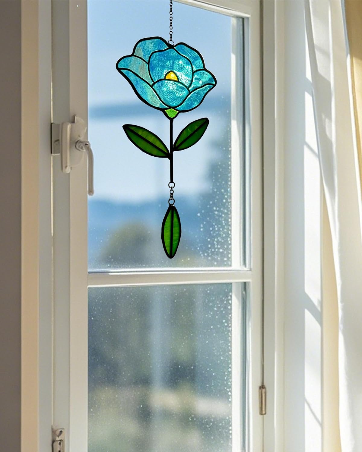 Stained Glass Window Hangings, Handcrafted Garden Suncatchers for Window and Home Decor, Unique