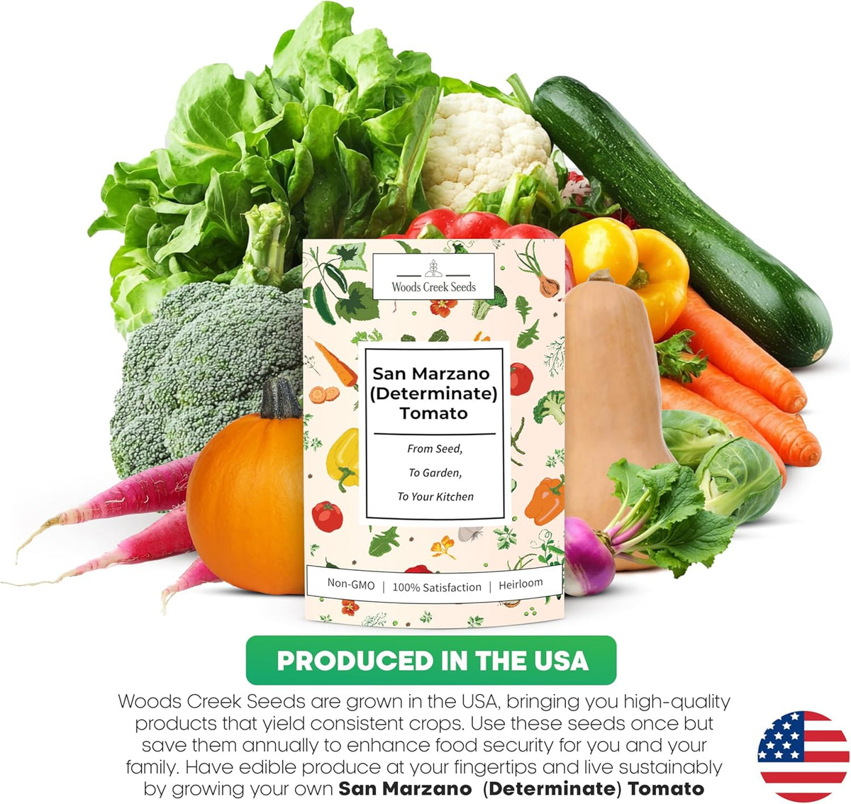 Woods Creek Seeds: San Marzano Tomato Seeds for Planting - Heirloom Tomato Seeds for Planting