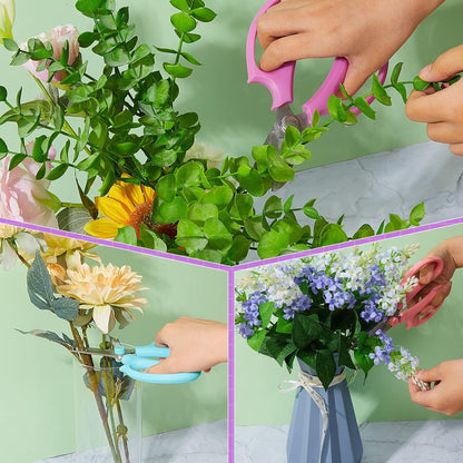 12 Pcs Gardening Tools Flower Scissors Flower Bar Supplies Pastel Rainbow Color Pruning Scissors