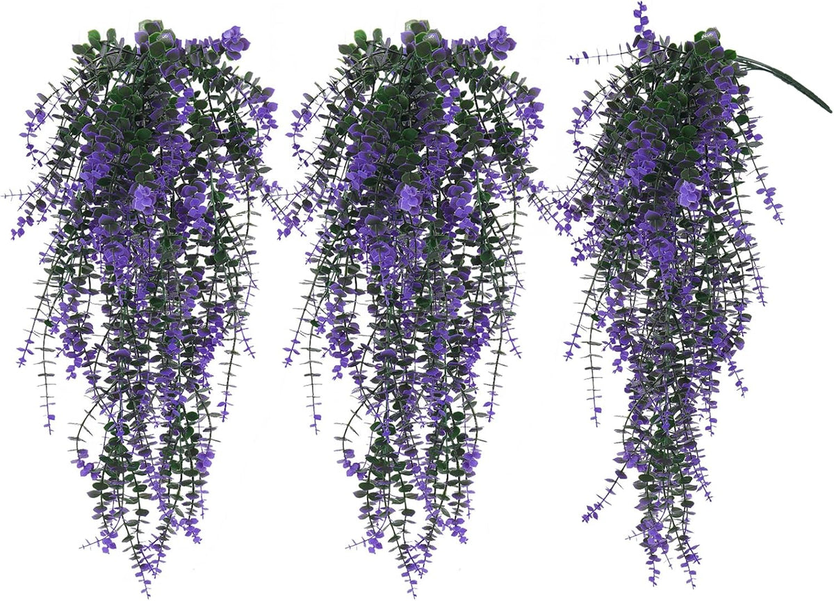 RECUTMS Artificial Plants Fake Eucalyptus Plants Faux Hanging Leaves Green Plant Artificial Hanging