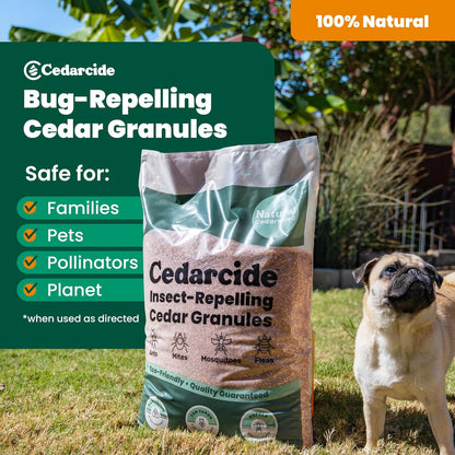Cedarcide Lawn, Home & Garden Cedar Granules | Repels Fleas, Ticks, Ants & Mosquitoes | Smells