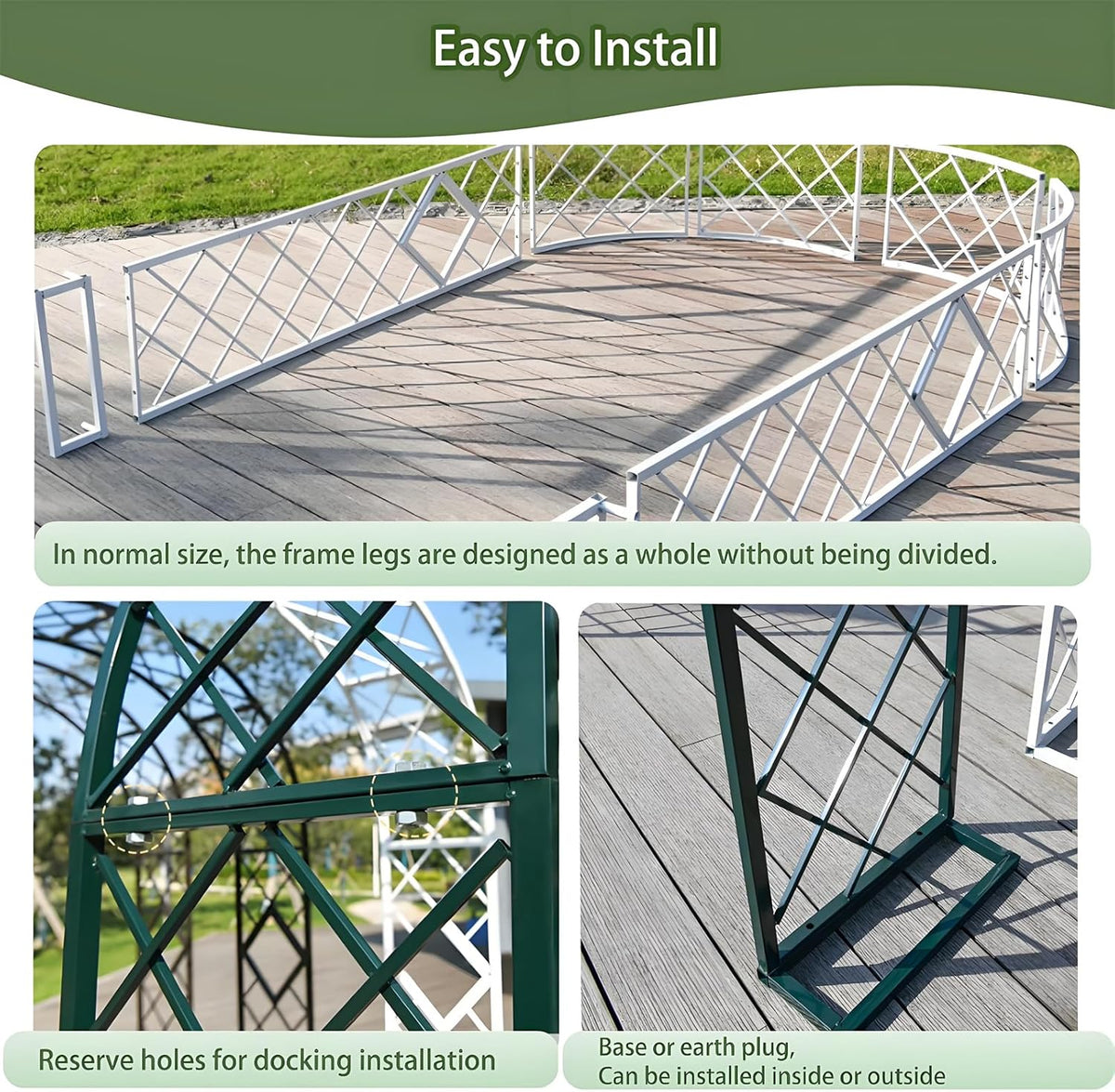 Heavy Duty Garden Arch Trellis, Wide Outdoor Metal Arbor Trellis Arch for Climbing Plants, Sturdy