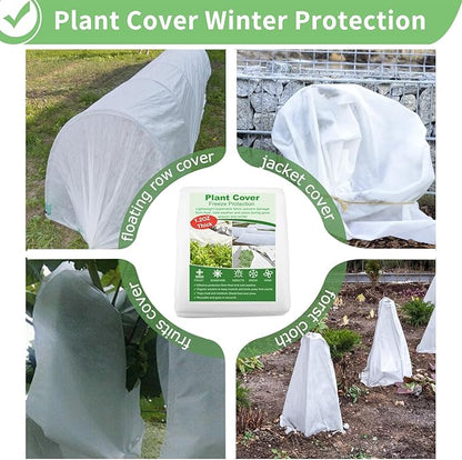 SPORTYOUTH Plant Covers Freeze Protection 10 x 50 FT 1.2 oz/yd² Frost Cloth Blankets Large Thicker