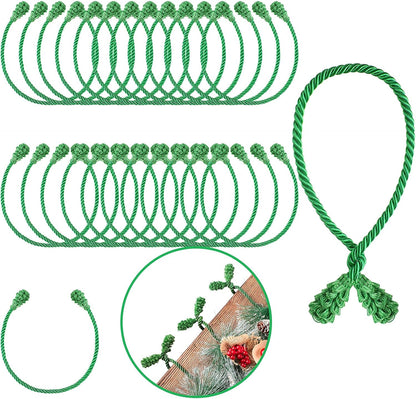 Shappy 24 Pieces Christmas Garland Banister Ties Christmas Decorative Reusable and Flexible Twist