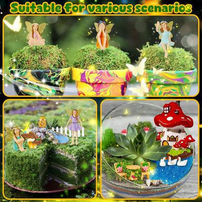 56 Pcs Fairy House Garden Kit Miniatures Fairy Garden Accessories Mini Resin Figurines Animals