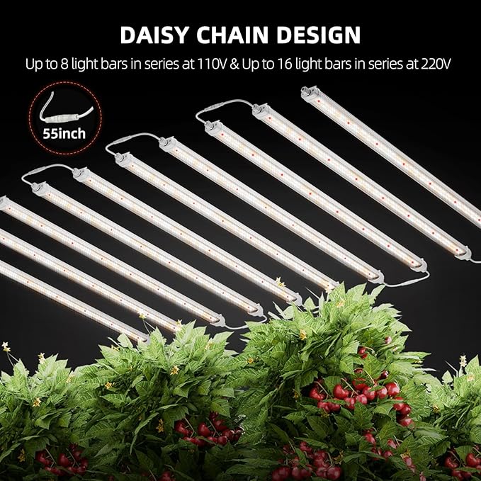 Spider Farmer Glow80 LED Grow Lights, 3.6ft Sunlike Full Spectrum Waterproof Plant Growing Lamp