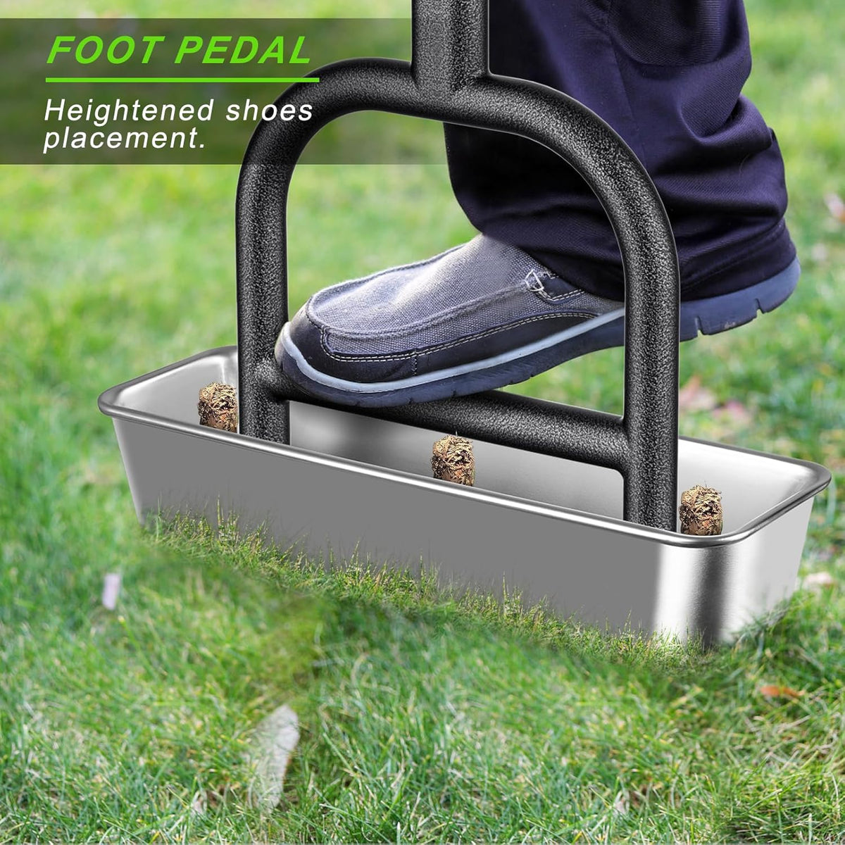 Dolibest Lawn Coring Aerator, Manual Grass Aerating Tool with Stainless Steel Soil Core Storage