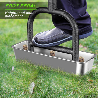 Dolibest Lawn Coring Aerator, Manual Grass Aerating Tool with Stainless Steel Soil Core Storage