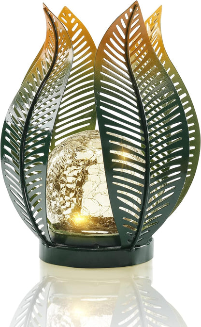 Solar Garden Lights Outdoor Decorations Garden Decor,Crackle Globe Glass,Gardening Gifts Waterproof
