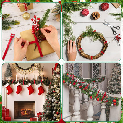 100 Pcs Christmas Garland Ties 12Inch Adjustable Holiday Garland Twist Ties for Holiday Halloween