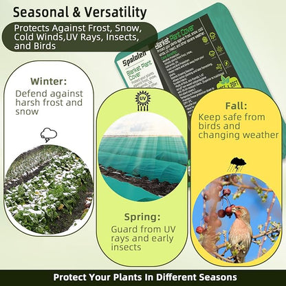 Plant Covers Freeze Protection, 10ft X 50ft Floating Row Cover 1.47 oz/yd² Fabric, Garden Frost
