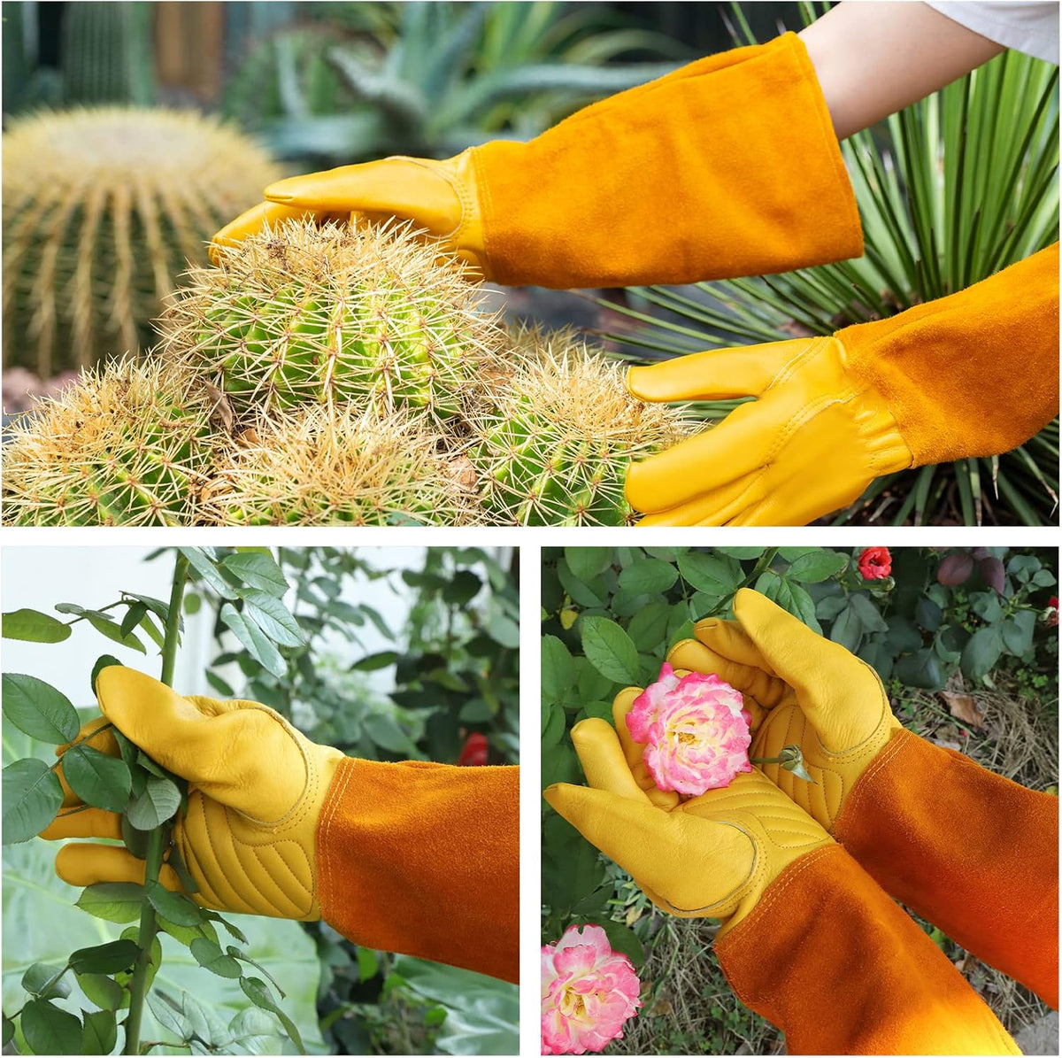 Acdyion Gardening Gloves for Women/Men Rose Pruning Thorn & Cut Proof Long Forearm Protection