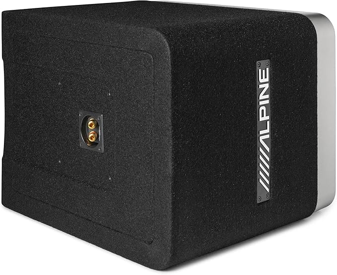 Alpine R2-SB10V-BNDL 10" Type-R Halo Loaded Enclosure with S-A60M 600 Watt Mono Amplifier and