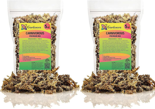 Gardenera Sphagnum Moss Potting Mix for Carnivorous Plants, Moss and Perlite Blend for Potting