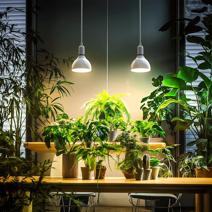 Barrina LED Grow Light Bulb, 50W (2 x 25W) Full Spectrum, with 16.4FT Power Cord, Hanging Grow