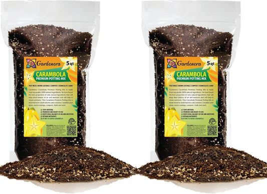 GARDENERA Premium Carambola Potting Soil Mix - Perfect Balance of Nutrients, Drainage, and Aeration
