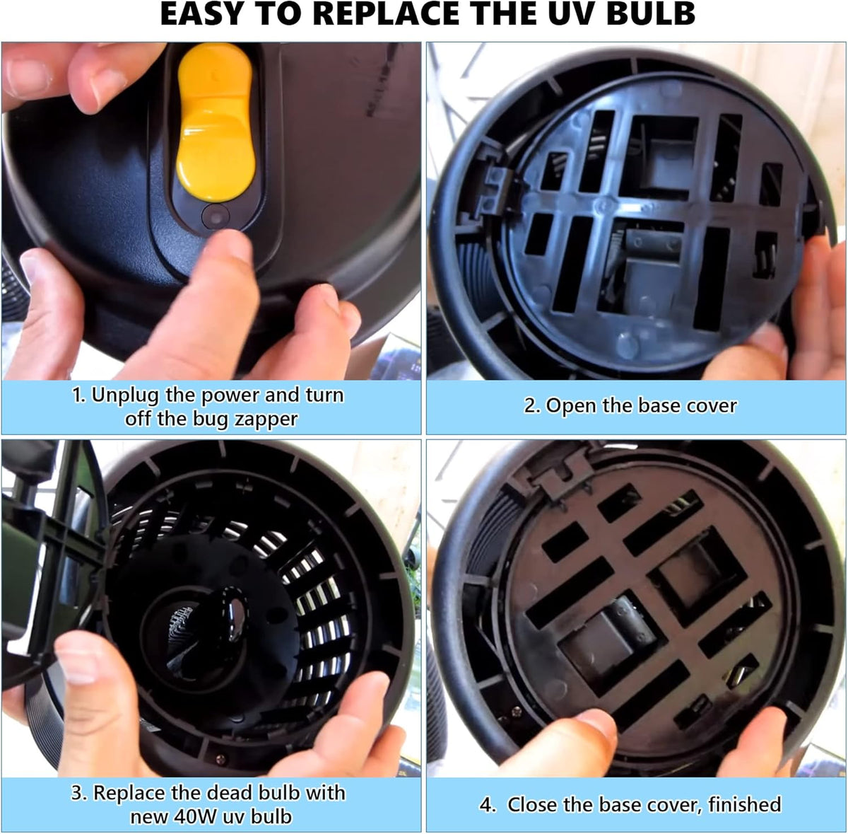 Bug Zapper Replacement Bulbs, 40w Black Light Bulb Compatible with Black Flag Bug Zapper Model