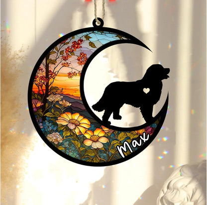 Personalized Dog Memorial, Custom Name Bernese Mountain Dog Christmas Ornament with Name, Custom