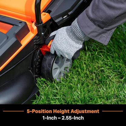 LawnMaster 20VMWGT 24V Max 13-inch Lawn Mower and Grass Trimmer 10-inch Combo with 2x4.0Ah