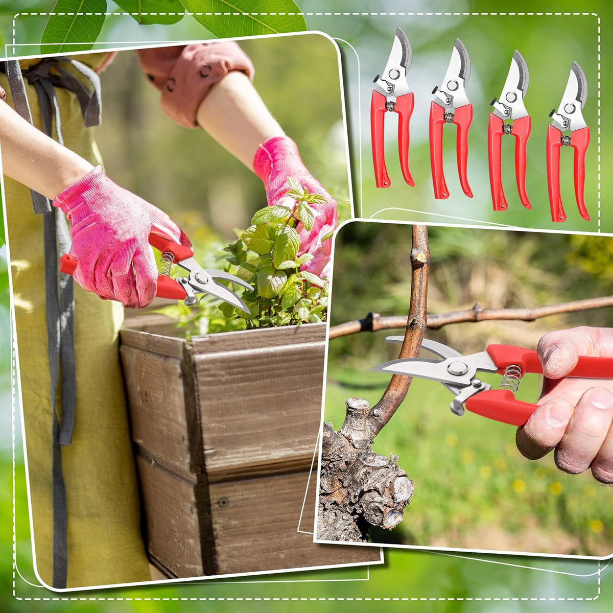 Chumia 30 Garden Flower Shears Pruning Scissors Heavy Duty Plant Scissors Trimming Garden Clippers