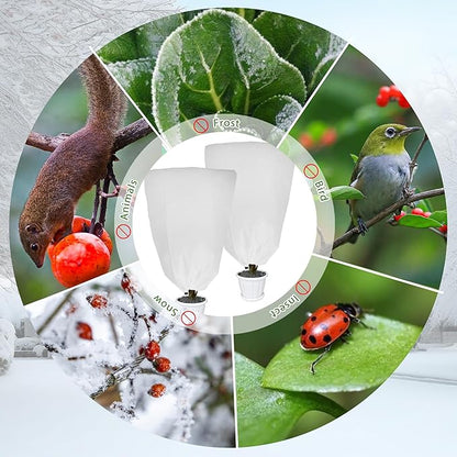 2 Pack Plant Covers Freeze Protection for Winter, 31.5''×23.6'' Frost Cloths for Outdoor Plants