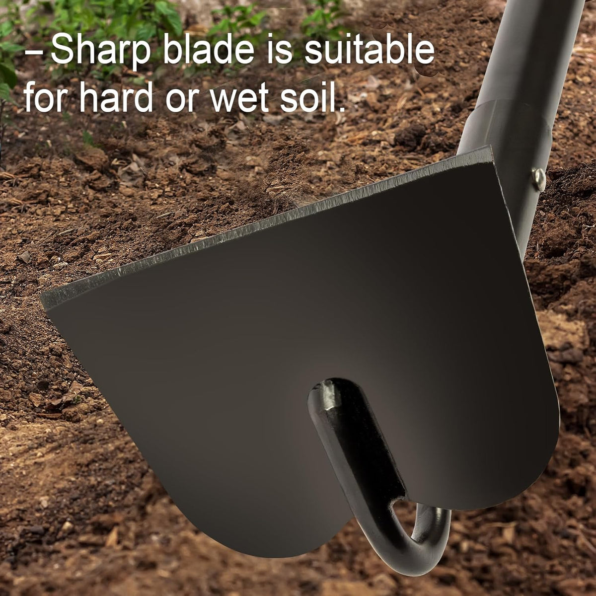 Hoe Garden Tool, Heavy Duty Garden Hoe for Weeding, Metal Garden Hoe with Long Handle, 58 Inches