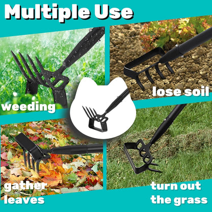 Upgraded Hula Hoe and Garden Hoe, Stirrup Hoe with Adjustable Handle for Weeding Digger loosening